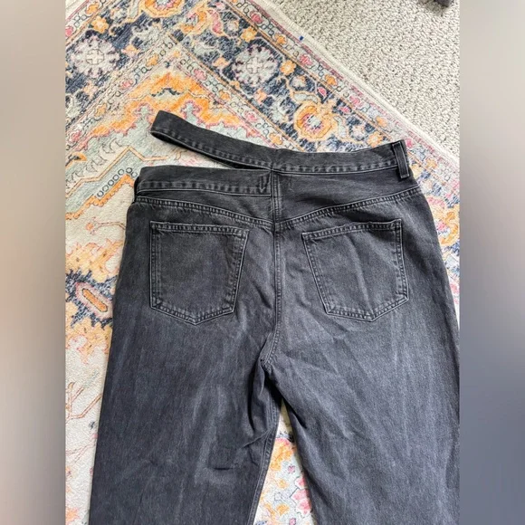 NWOT Agolde Broken Waistband Black Organic Cotton Denim Jeans Women's Size 33 - Picture 7 of 8
